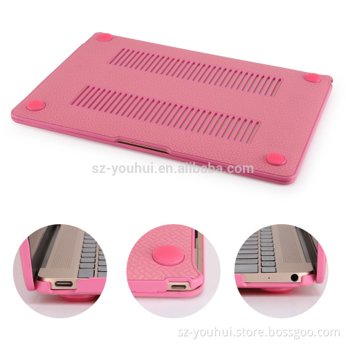 Wholesale Ultra Slim Weave Pattern PU Leather Case for Macbook 11" 12" 13" 15" Hard Cover